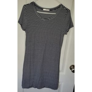 Cute navy and white striped dress